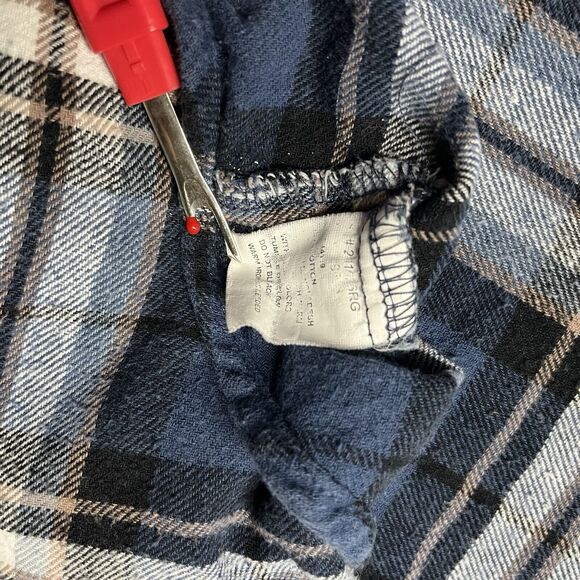 Ely Cattleman Flannel Pearl Snap Shirt Men's 2XL XXL Blue Plaid Long Sleeve - Picture 3 of 6